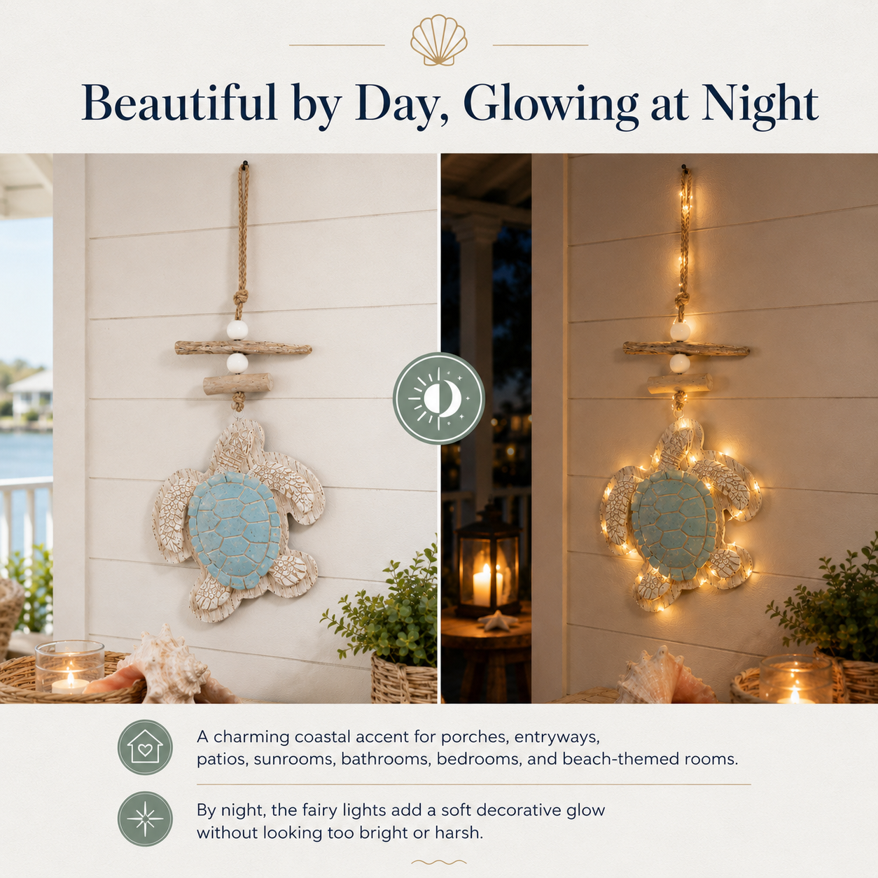 🔥Last Day 49% OFF🔥Glowing Coastal Sea Turtle Wall Art