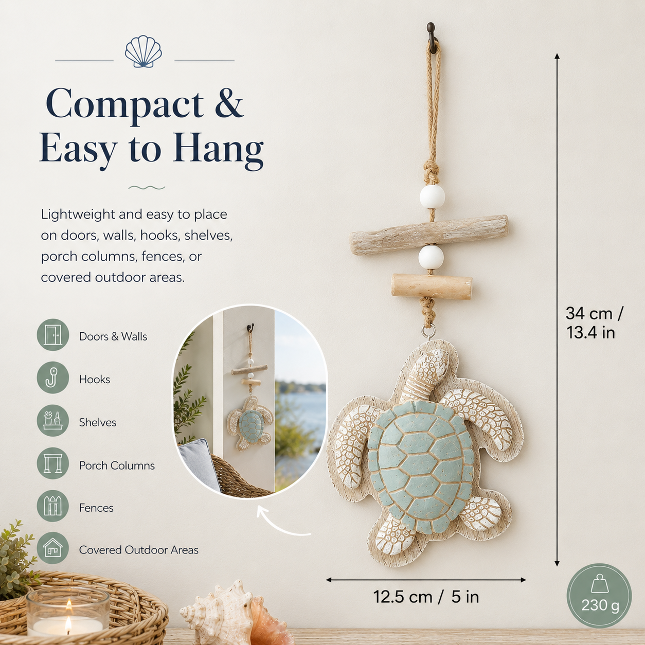 🔥Last Day 49% OFF🔥Glowing Coastal Sea Turtle Wall Art