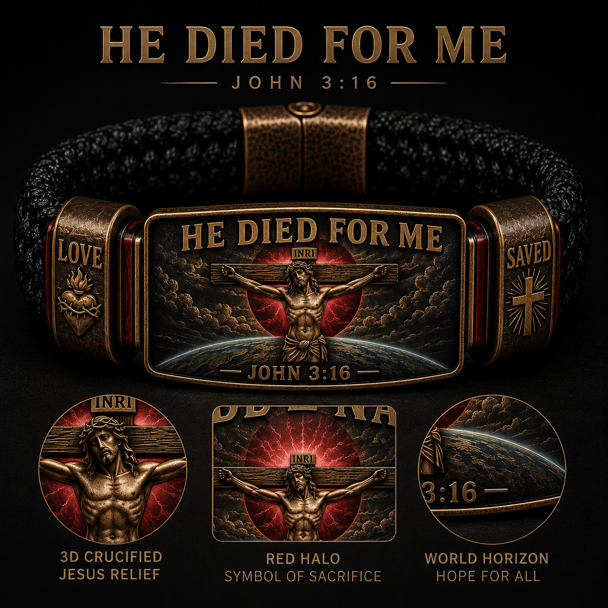 HE DIED FOR ME Faith Bracelet