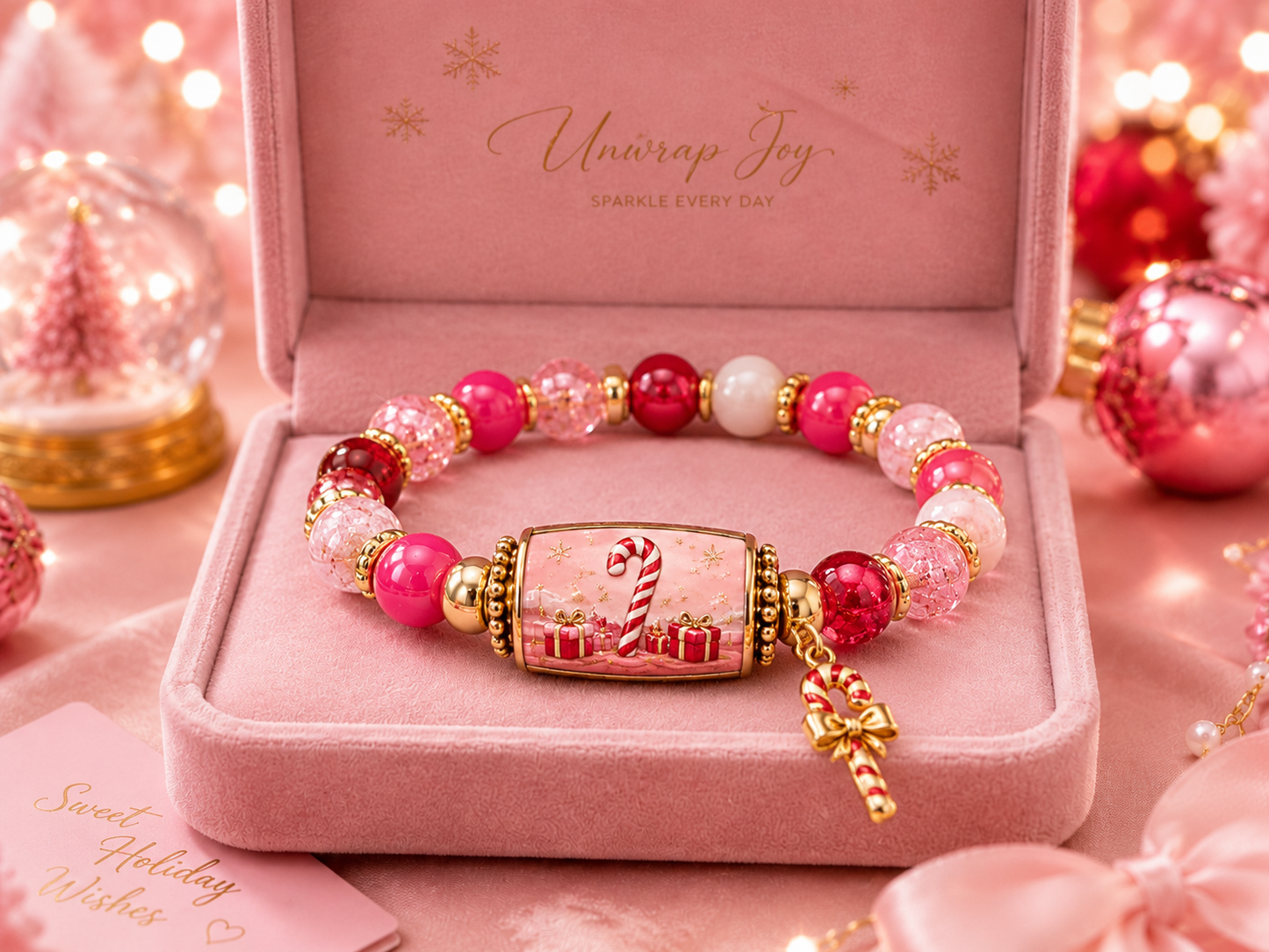 Candy Glow Christmas Crystal Bracelet