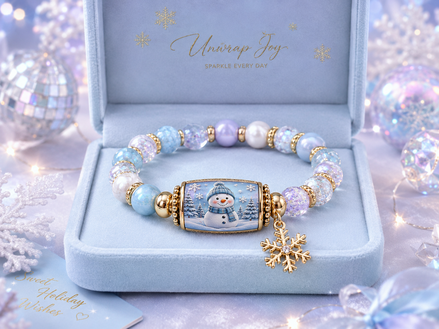 Candy Glow Christmas Crystal Bracelet