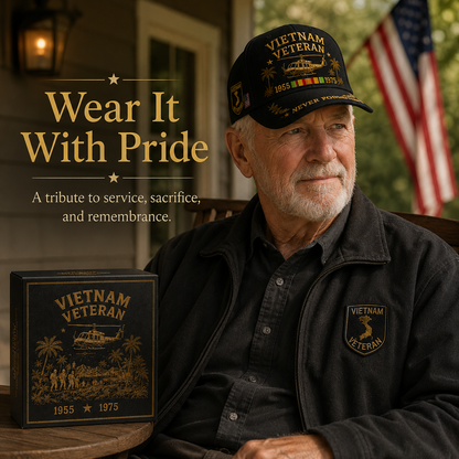 🇺🇸🎖️ Vietnam Veteran 1955–1975 Memorial Cap
