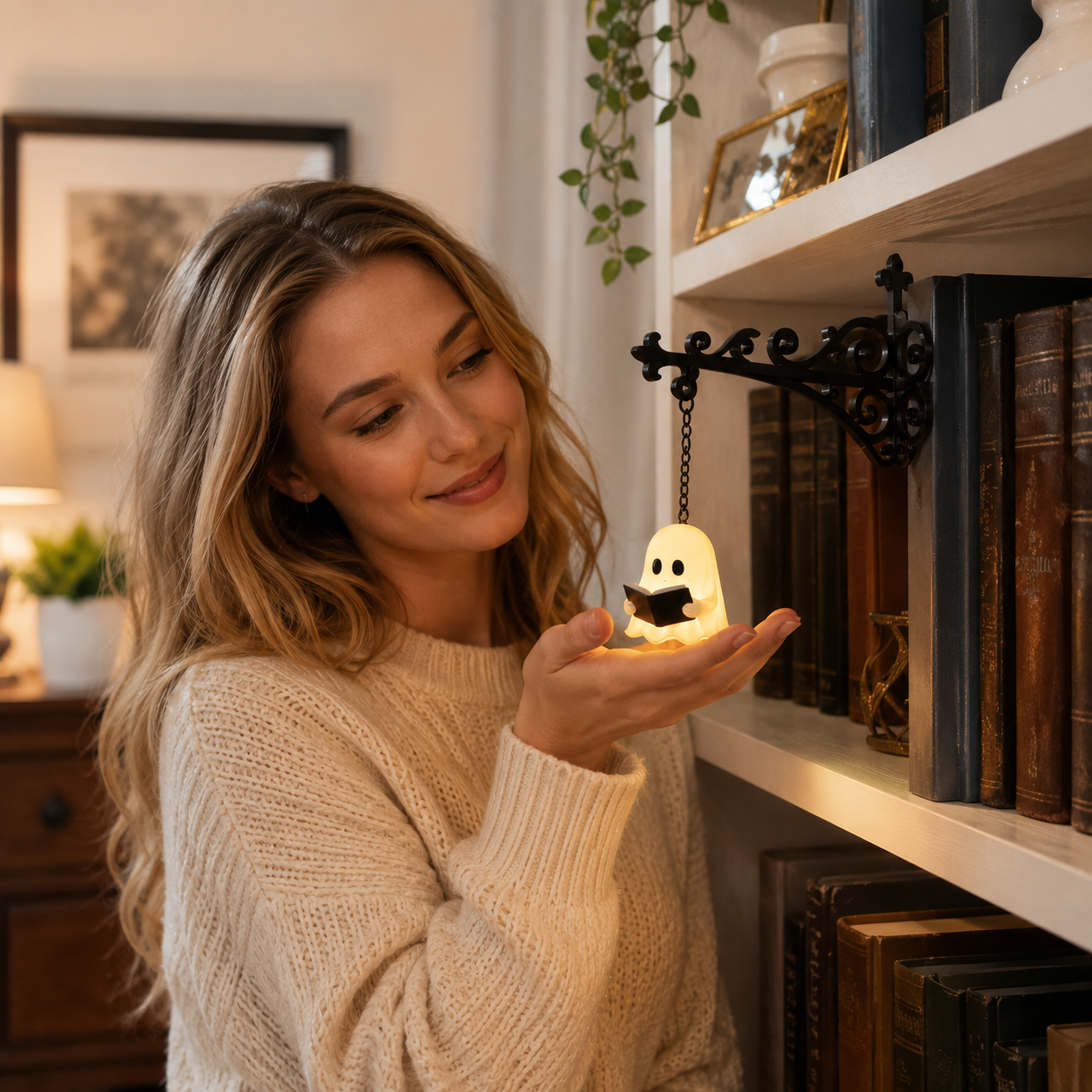 👻📚Ghost Bookshelf Lantern