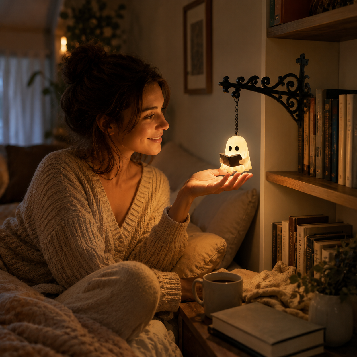 👻📚Ghost Bookshelf Lantern