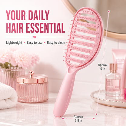 Cotitoc™Self-Cleaning Curved Vented Detangling Hair Brush