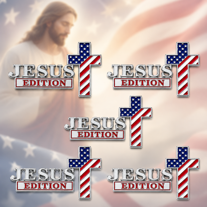 Blessed Jesus Edition Cross Car Emblem Metal Badge