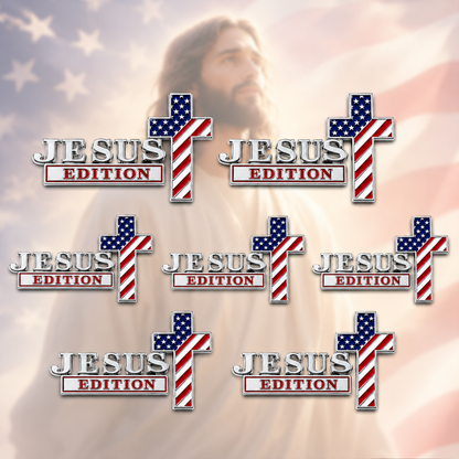 Blessed Jesus Edition Cross Car Emblem Metal Badge