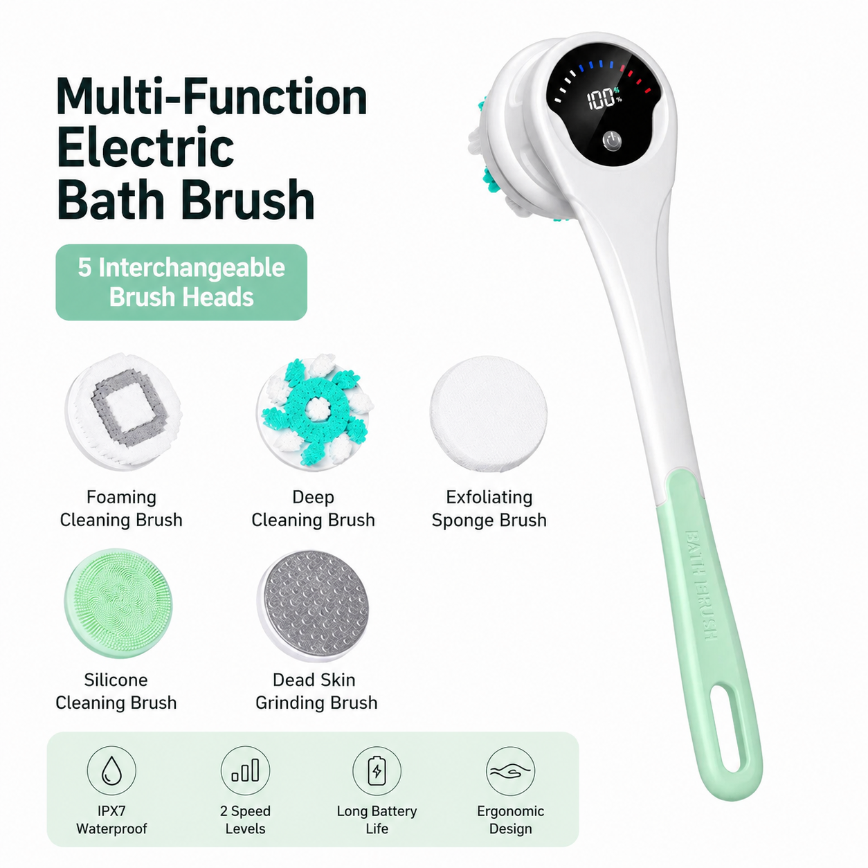 5-in-1 Electric Shower Brush