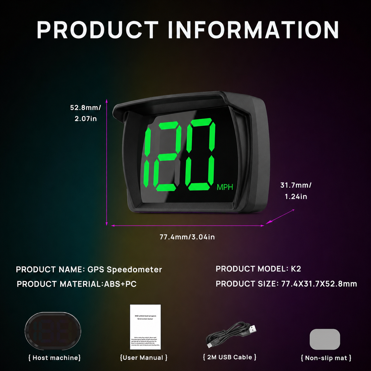 💥LAST DAY SALE 49% OFF💥-GPS Digital Speedometer for Car MPH, USB Connect Plug and Play for Car Truck Motor SUV All Vehicles