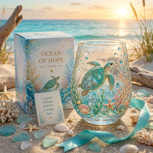 🌿🌊Ocean Wonder Glass Cup Collection — Handcrafted Glassware✨