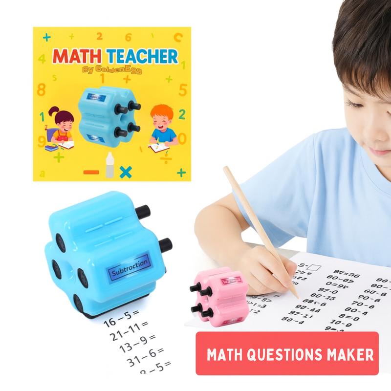 🔥Math Teacher 4-in-1 Math Stamp Roller – Educational Toy & Learning Tools