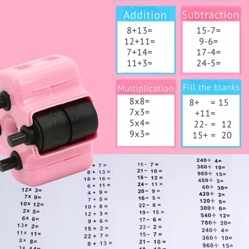 🔥Math Teacher 4-in-1 Math Stamp Roller – Educational Toy & Learning Tools