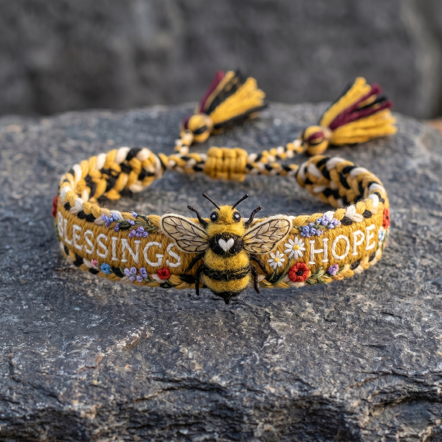 🌼 Blessings & Hope 🐝 2026 Limited Edition Handmade Honey Bee Woven Bracelet