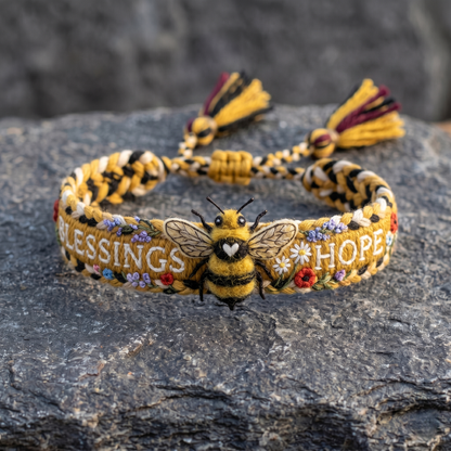 🌼 Blessings & Hope 🐝 2026 Limited Edition Handmade Honey Bee Woven Bracelet