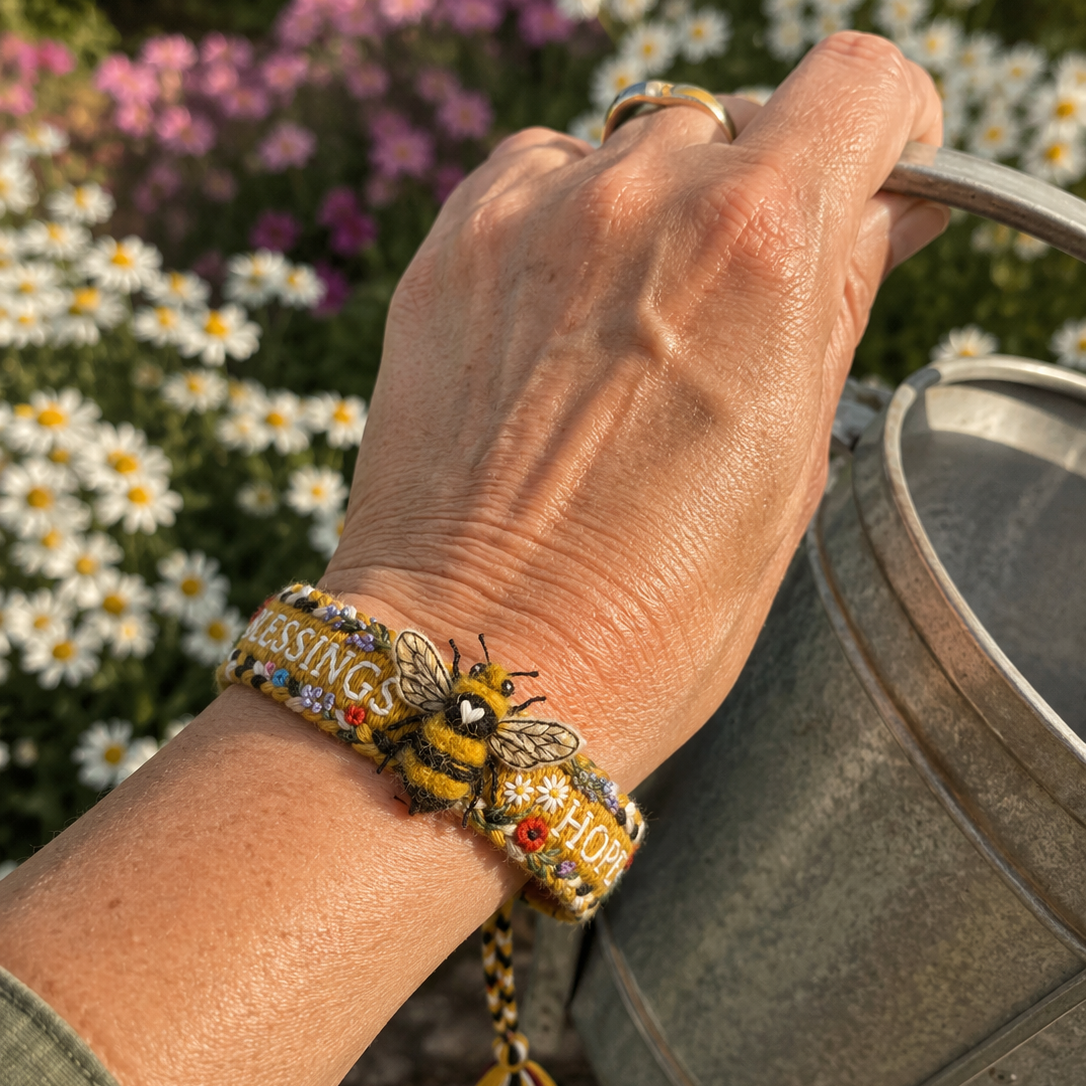 🌼 Blessings & Hope 🐝 2026 Limited Edition Handmade Honey Bee Woven Bracelet
