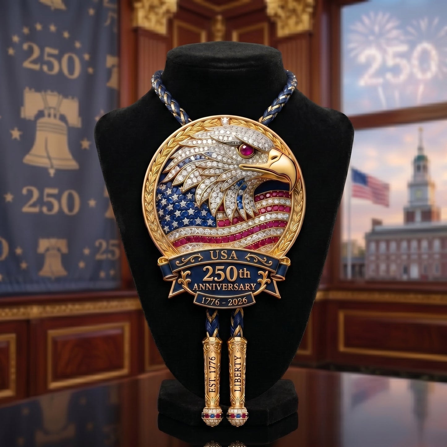 🎁Last Day 49% OFF - 🦅 USA 250th Anniversary Eagle Bolo Tie