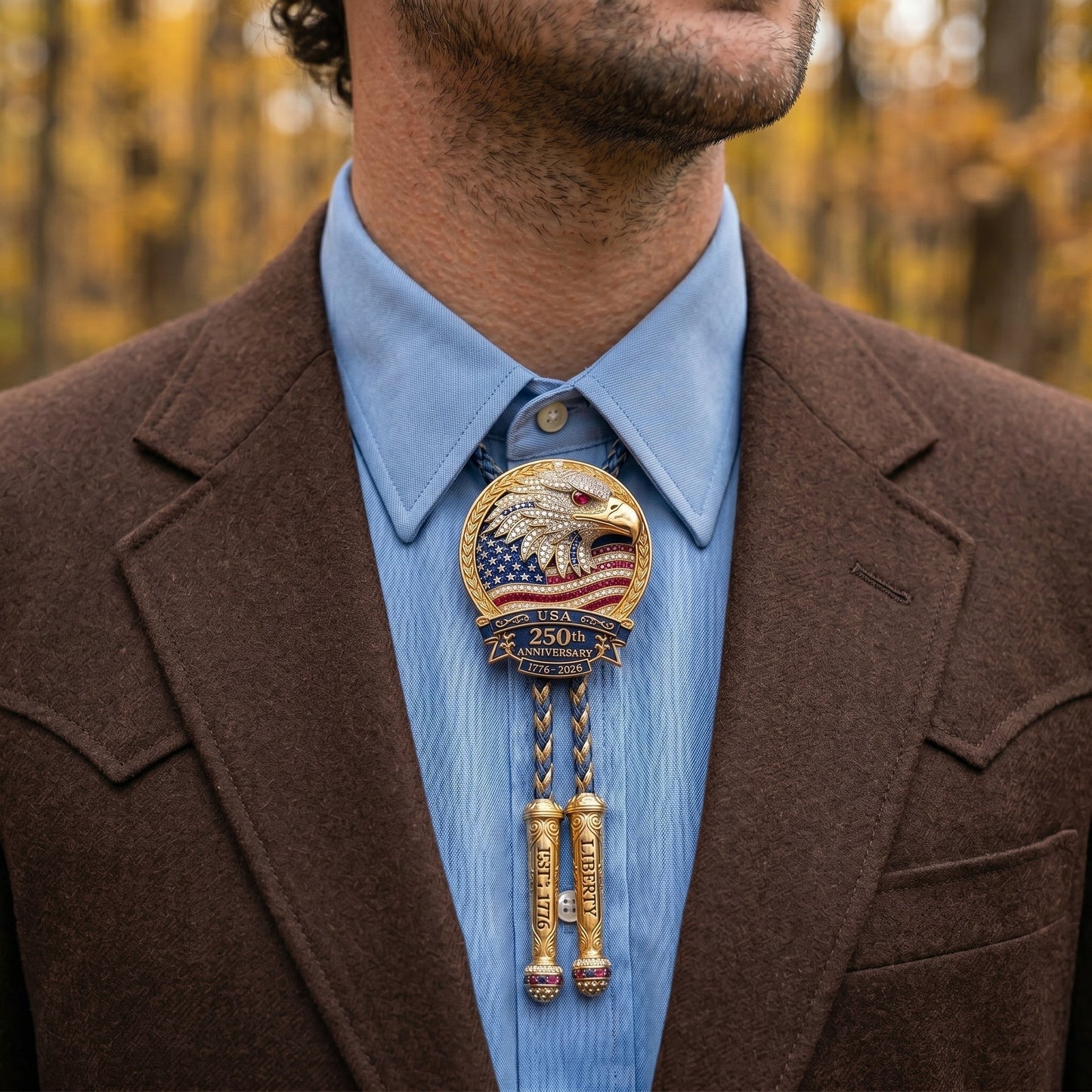 🎁Last Day 49% OFF - 🦅 USA 250th Anniversary Eagle Bolo Tie