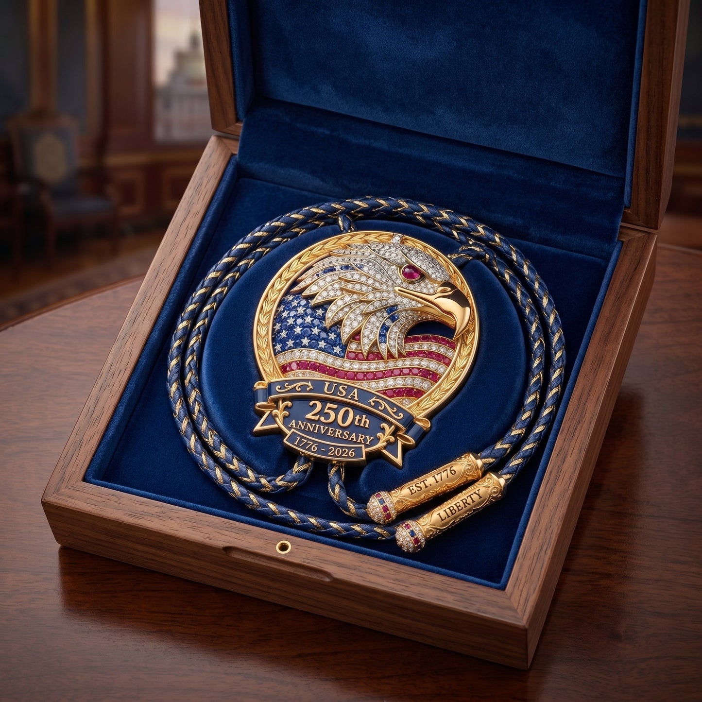 🎁Last Day 49% OFF - 🦅 USA 250th Anniversary Eagle Bolo Tie