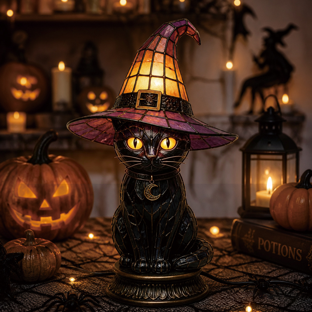 🎁Last Day 50% OFF -🔥💝Magical Black Cat Witch Lamp