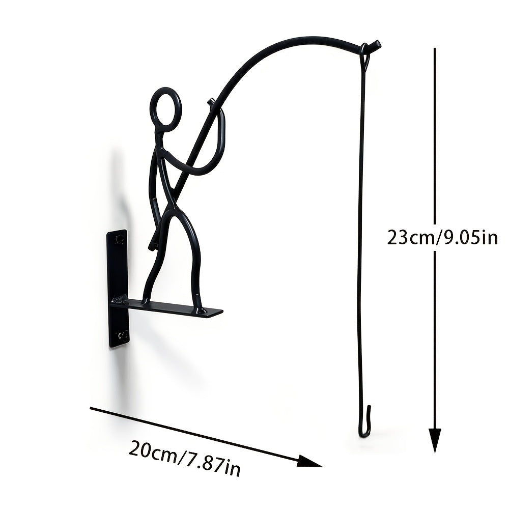🎣 Creative Iron Wall Bracket - Transform Your Walls into Living Art