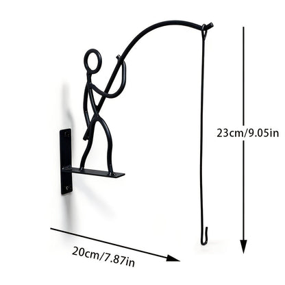 🎣 Creative Iron Wall Bracket - Transform Your Walls into Living Art