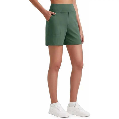 Women's High-Waisted Athletic Bermuda Shorts with Pockets – Running, Yoga, Summer Casual Activewear(Buy 2 Free Shipping)