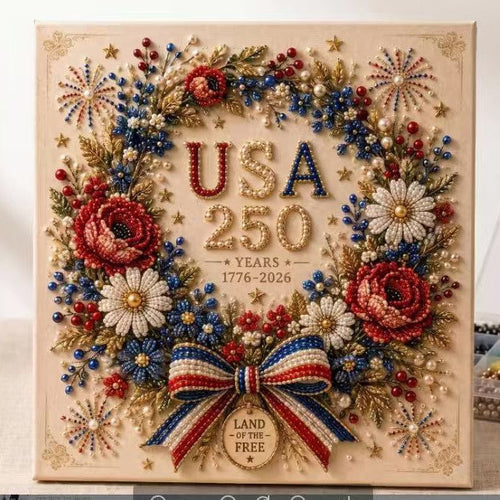 USA 250th Anniversary DIY Pearl Painting Kit ✨❤️‍🔥