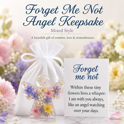 🔥 50% OFF - 🪽Forget Me Not Dried Flower Angel Keepsake - Timeless Gift for Remembrance, Comfort & Hope