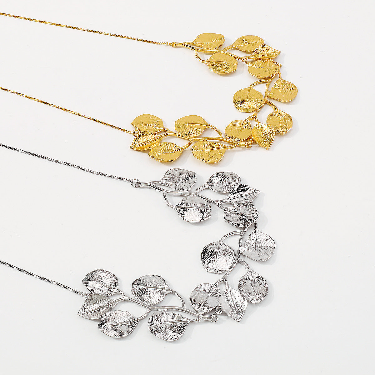 Golden Leaf Statement Necklace