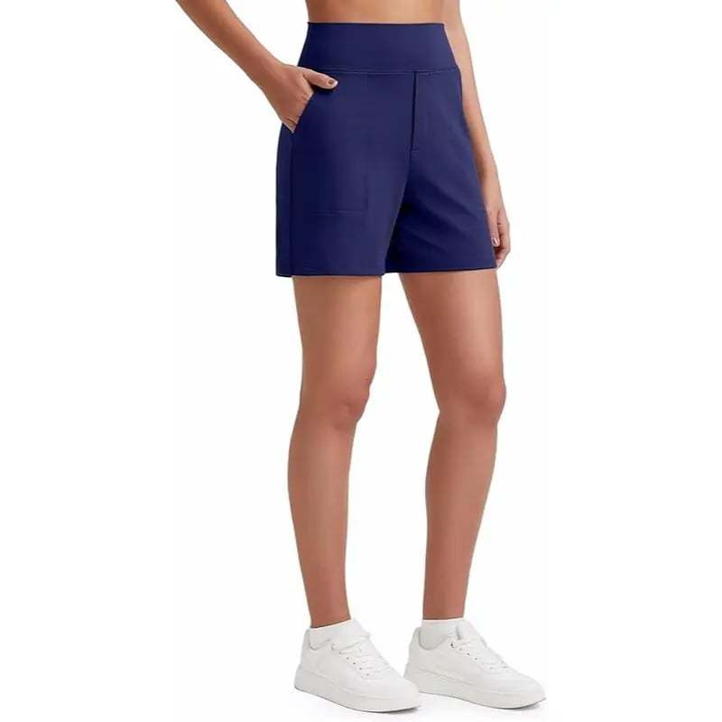 Women's High-Waisted Athletic Bermuda Shorts with Pockets – Running, Yoga, Summer Casual Activewear(Buy 2 Free Shipping)
