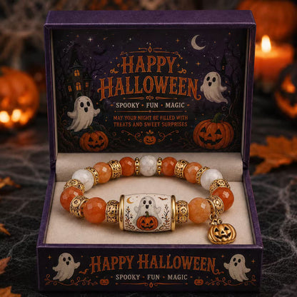 🔥HOT SALE 50% OFF👻Limited Edition 2026 Halloween Black Cat Pumpkin Beaded Bracelet Gift Set🎁