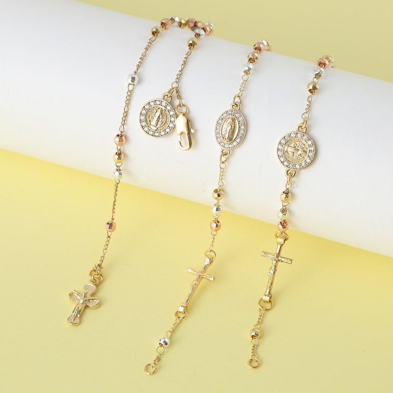 ⚡Hot Sales 42% OFF✝️Rosary Cross Beaded Bracelet✨✨