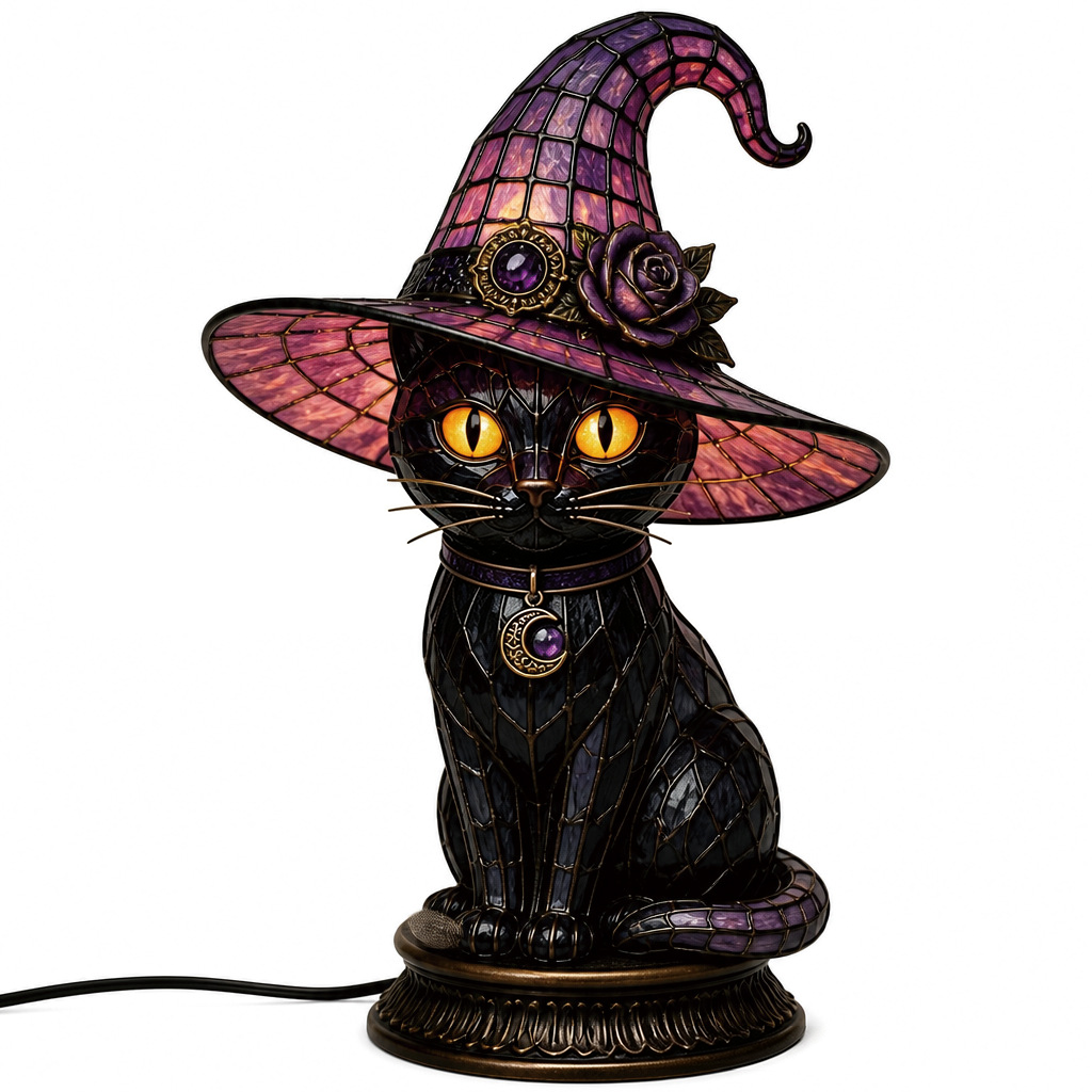 🎁Last Day 50% OFF -🔥💝Magical Black Cat Witch Lamp