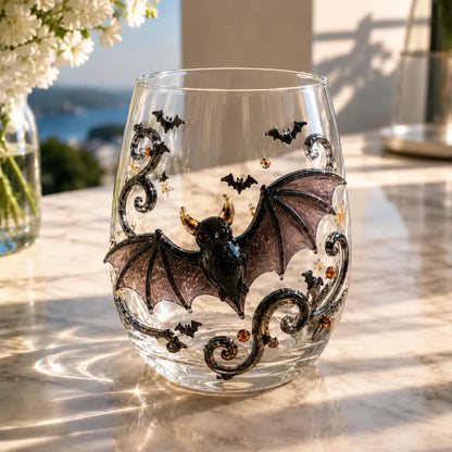 🎃 3D Halloween Artisan Glassware Collection | For Magical Halloween Sips, Eye-Catching 3D Details, Luminous Festive Party Moments & Cozy Fall Home Bar Glow