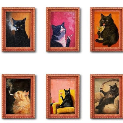 Funny and quirky cat-shaped soft magnetic refrigerator magnets