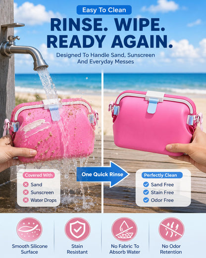🔥 Hot Sale 49% OFF –🌊🏖️ Women's Waterproof Beach Tote Bag | Foldable, Sandproof & Heat-Resistant