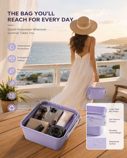🔥 Hot Sale 49% OFF –🌊🏖️ Women's Waterproof Beach Tote Bag | Foldable, Sandproof & Heat-Resistant