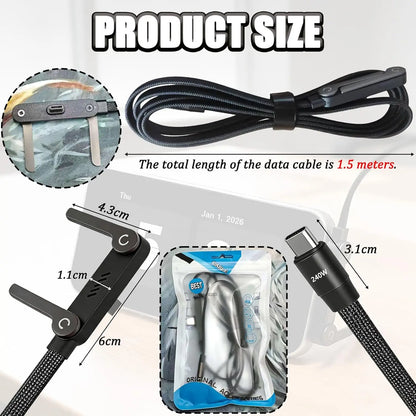 🔥Buy 2 Get FreeShipping-240W Fast Charging Cable with Phone Stand