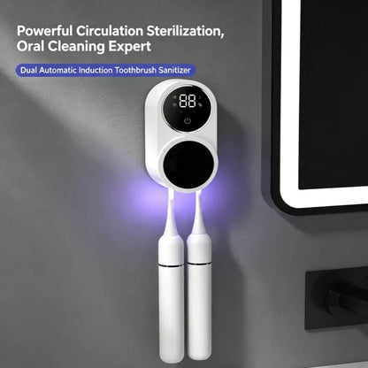 Mini Portable Rechargeable Travel Toothbrush Sterilizer Induction Switch with Charge Display UV Toothbrush Sterilizer Case