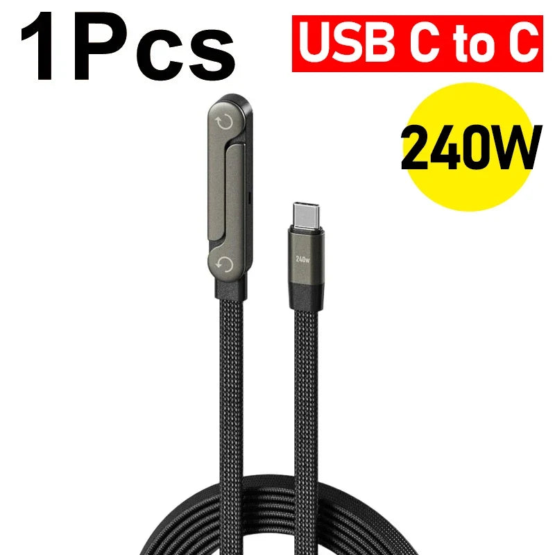 🔥Buy 2 Get FreeShipping-240W Fast Charging Cable with Phone Stand