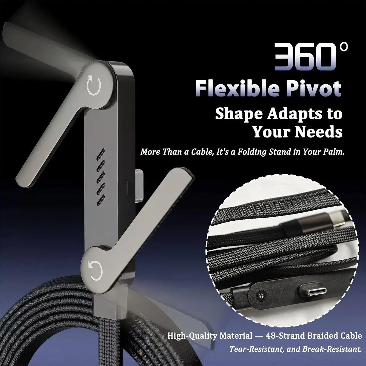 🔥Buy 2 Get FreeShipping-240W Fast Charging Cable with Phone Stand