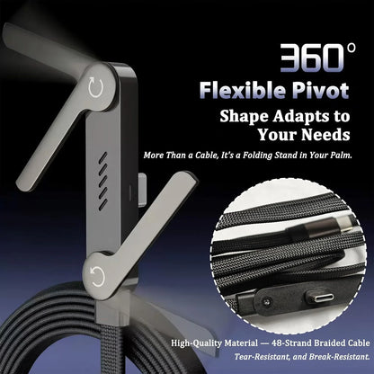 🔥Buy 2 Get FreeShipping-240W Fast Charging Cable with Phone Stand