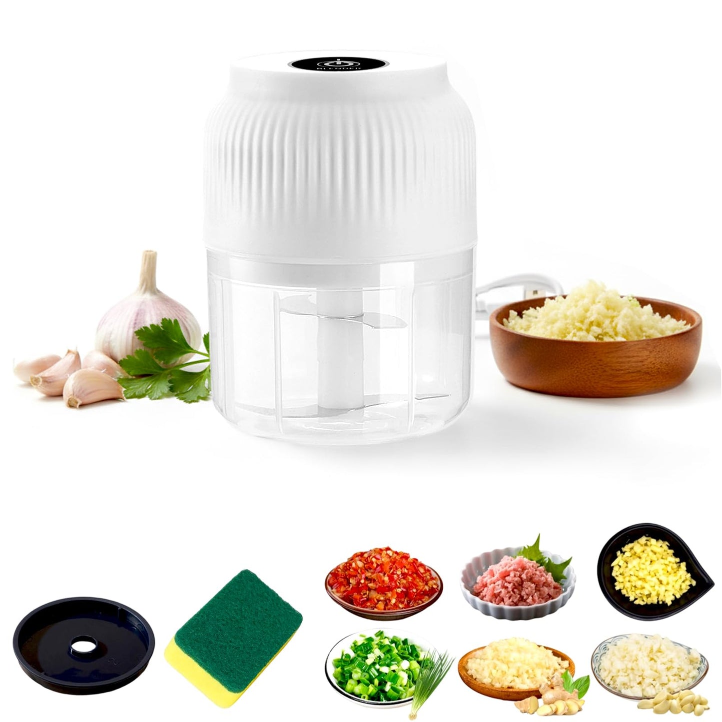 🔥Ends Today 50% OFF🧴 Electric Garlic Chopper, Mini Portable Veggie Cutter
