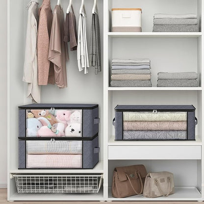 🔥Factory Clearance Sale 75% OFF📦Large-Capacity Clear Storage Bags with Reinforced Handles – For Clothes, Bedding & Moving