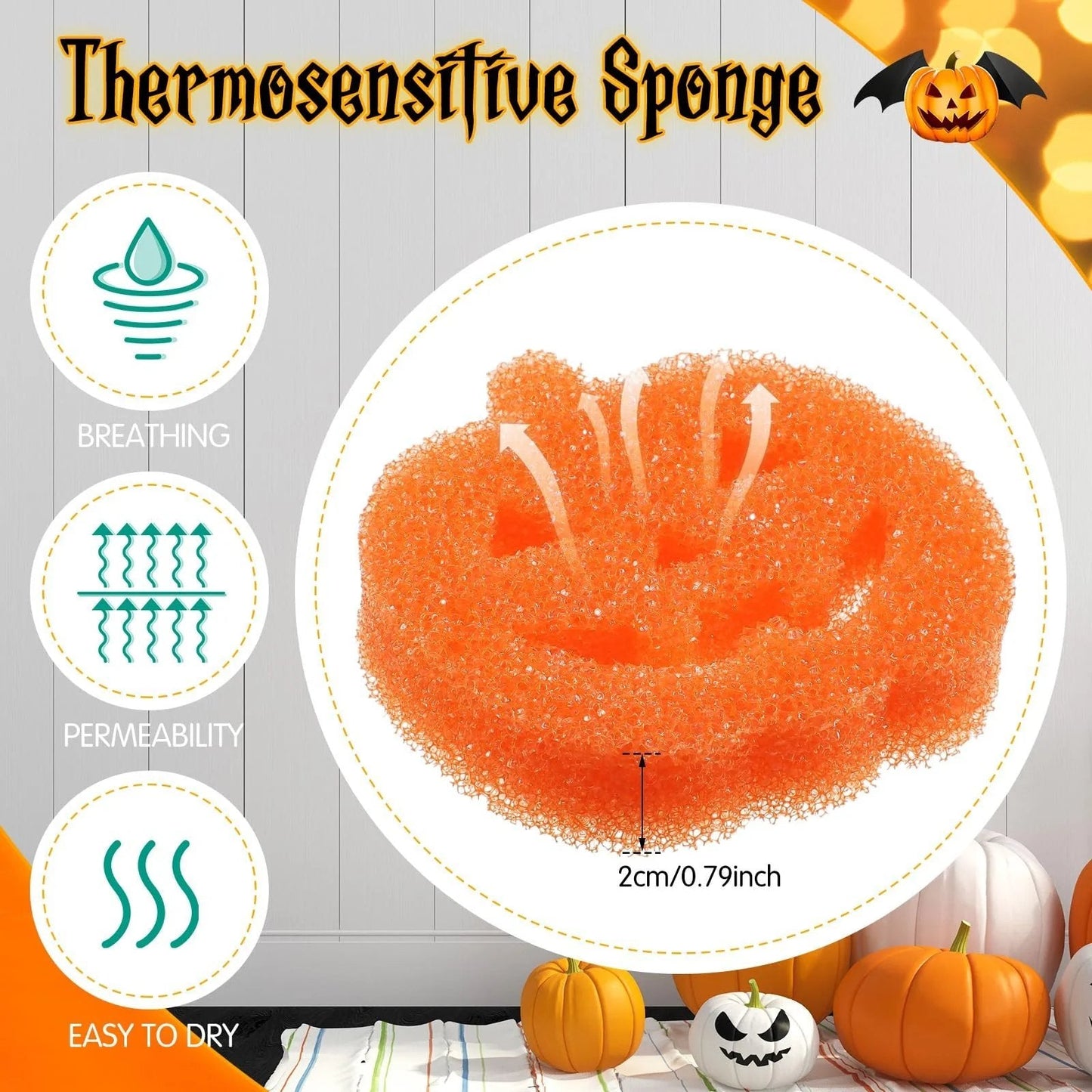 🔥Hot Sale⚡6 Pcs Halloween Cleaning Sponges🎃