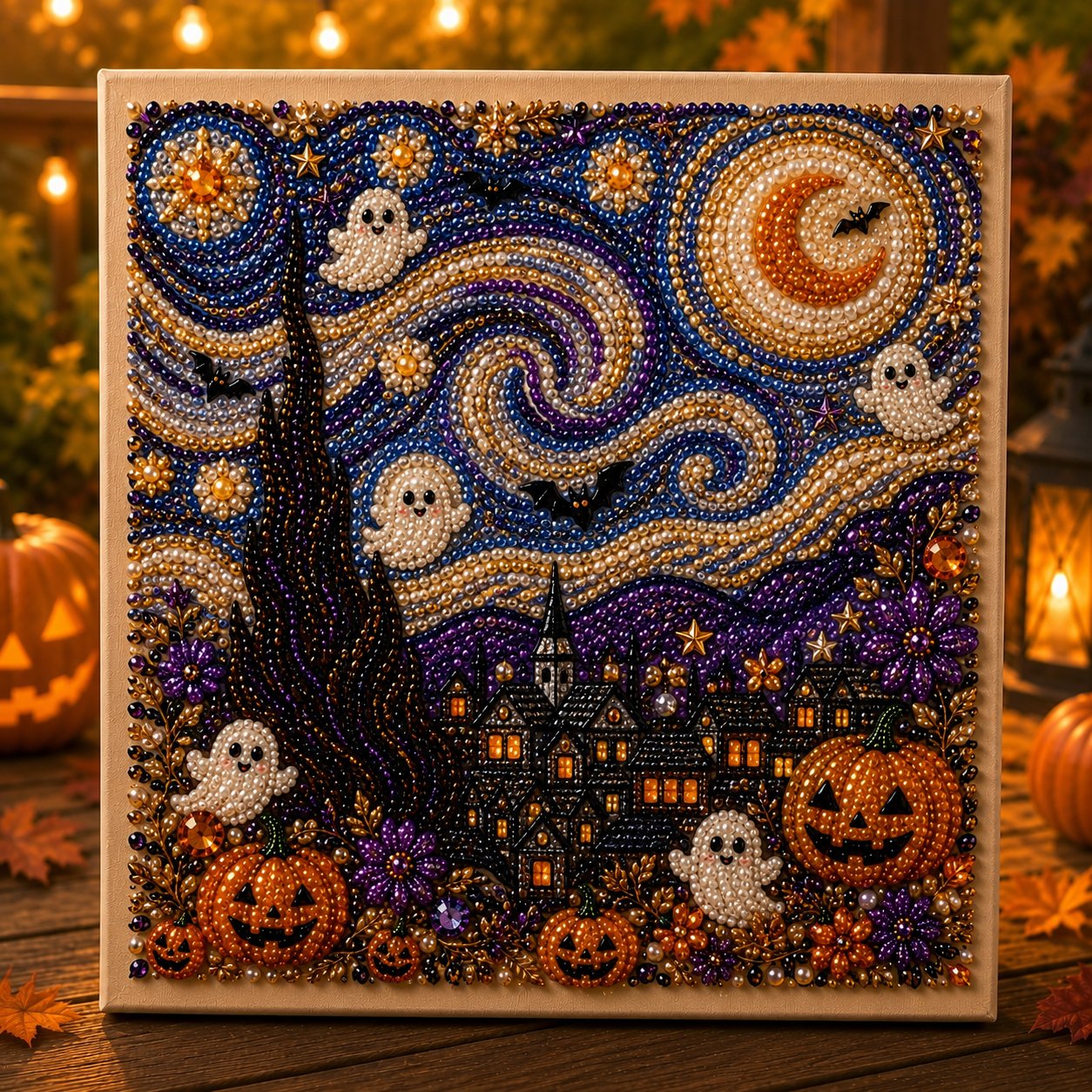 🔥Last Day 49% OFF - 🎃Halloween Theme Pearl Art DIY Kit 👻
