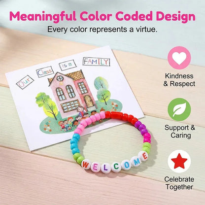 🔥HOT SALE 49% OFF - ✨🌈Pack of 25 Welcome BeadBracelets - StrengthenClassroom Friendship & SpreadWarm Kindness!