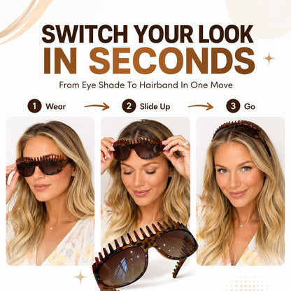 🔥 48K+ Sold |Sunglasses That Double as a Headband – 2-in-1 with Built-In Comb Teeth