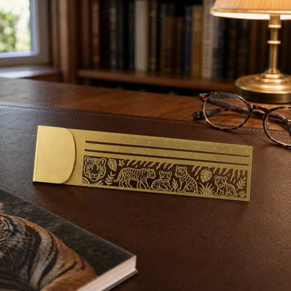 😻📏 Cat Lover’s 3-in-1 Metal Bookmark Ruler | Bookmark, Ruler & Coloring
