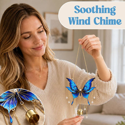 🔥HOT SALE 50% OFF - 🦋DIY Filigree Cloisonne Enamel Butterfly Wind Chime Craft Kit